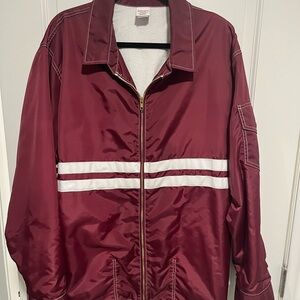 Birdwell Maroon Windbreaker with White Accents